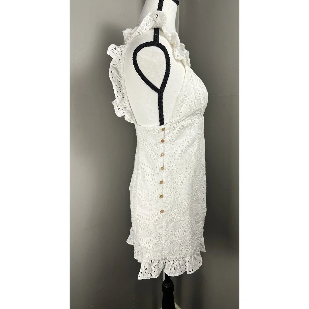 Majorelle Revolve M Sunny Daze Dress in White Lace Floral Cutecore Girly Flirty